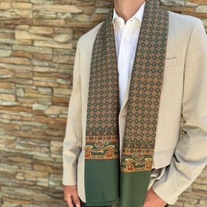 Men&#39;s 100% Silk Scarf - Made in Italy - Gift for men