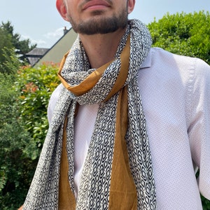 Scarf, scarf, men's scarf, cotton image 1