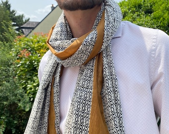 Echarpe, Chèche, foulard homme, coton