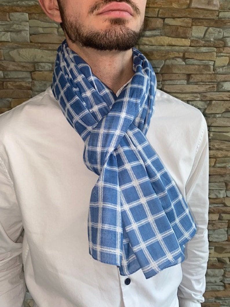 Echarpe pour homme, Chèche, foulard homme, coton, cadeau image 1