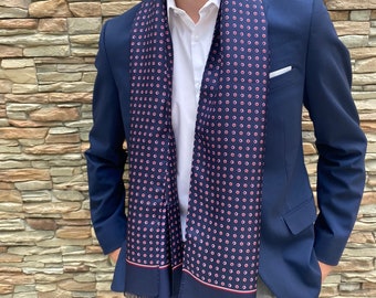 Sciarpa di seta da uomo, sciarpa di seta italiana da uomo, seta, moda maschile, regalo per uomo
