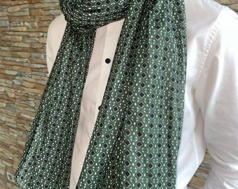 Echarpe pour homme, Chèche, foulard homme, coton, cadeau