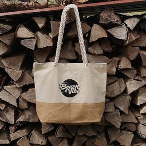 Strandtasche | Beach Bag | Schwimmbad Tasche | Urlaub | Tragetasche | Badetasche | Canvastasche | Beach Tote Bag