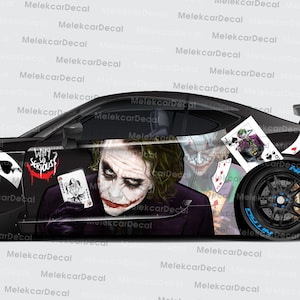 Joker Car Side Decal: Super Hero Villain Inspired
