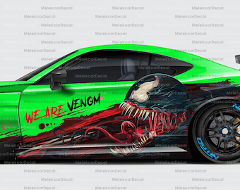 ヴェノム カーデカールセット、スーパーヒーロー ヴィラン ラップ