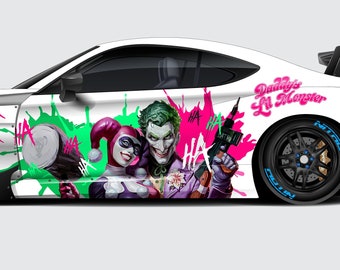 Joker, daddys lil monster, Ha ha ha, Custom Partial Wrap, Wrap Sticker, Vinyl Decal Graphic, Custom vehicle wrap design