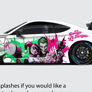 Joker, daddys lil monster, Ha ha ha, Custom Partial Wrap, Wrap Sticker, Vinyl Decal Graphic, Custom vehicle wrap design, Vehicle wrap