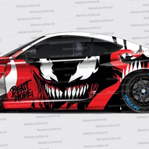 Venom Car Wrap: Universal Size, Superhero Livery