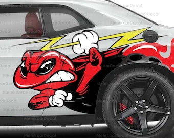 Mangesu ダートジャンプ 高額ステッカーチューン 怒った蜂の車用デカール、モパースタイルのマッスルビーステッカー