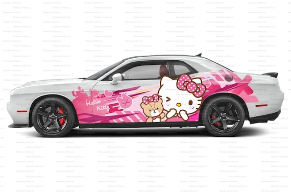 ハローキティの車用デカール：コミックキャラクターのビニール製車用
