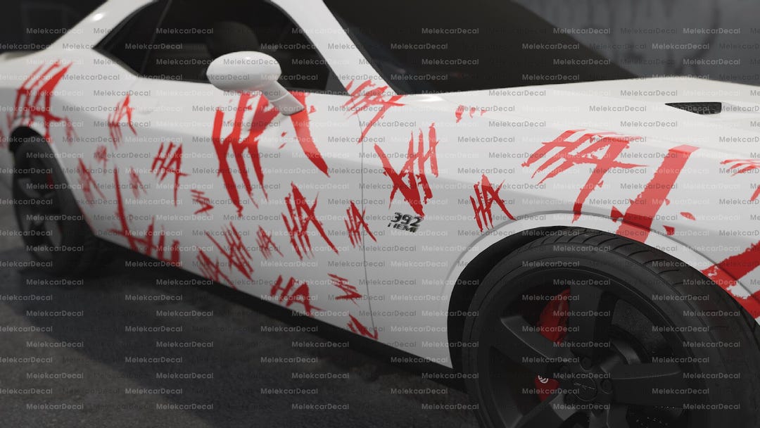 Joker Car Side Decal: Super Hero Villain Inspired - BOTH SIDE - Etsy