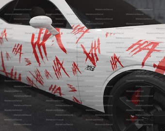 Ha Ha Ha, the greatest villain ever JOKER, Super Hero Villain Inspired Car Side Decal, Universal Size, BOTH SIDE