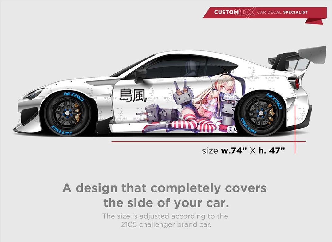 Shimakaze Kantai Car Wrap: Side Car Graphic Vinyl Decal (74