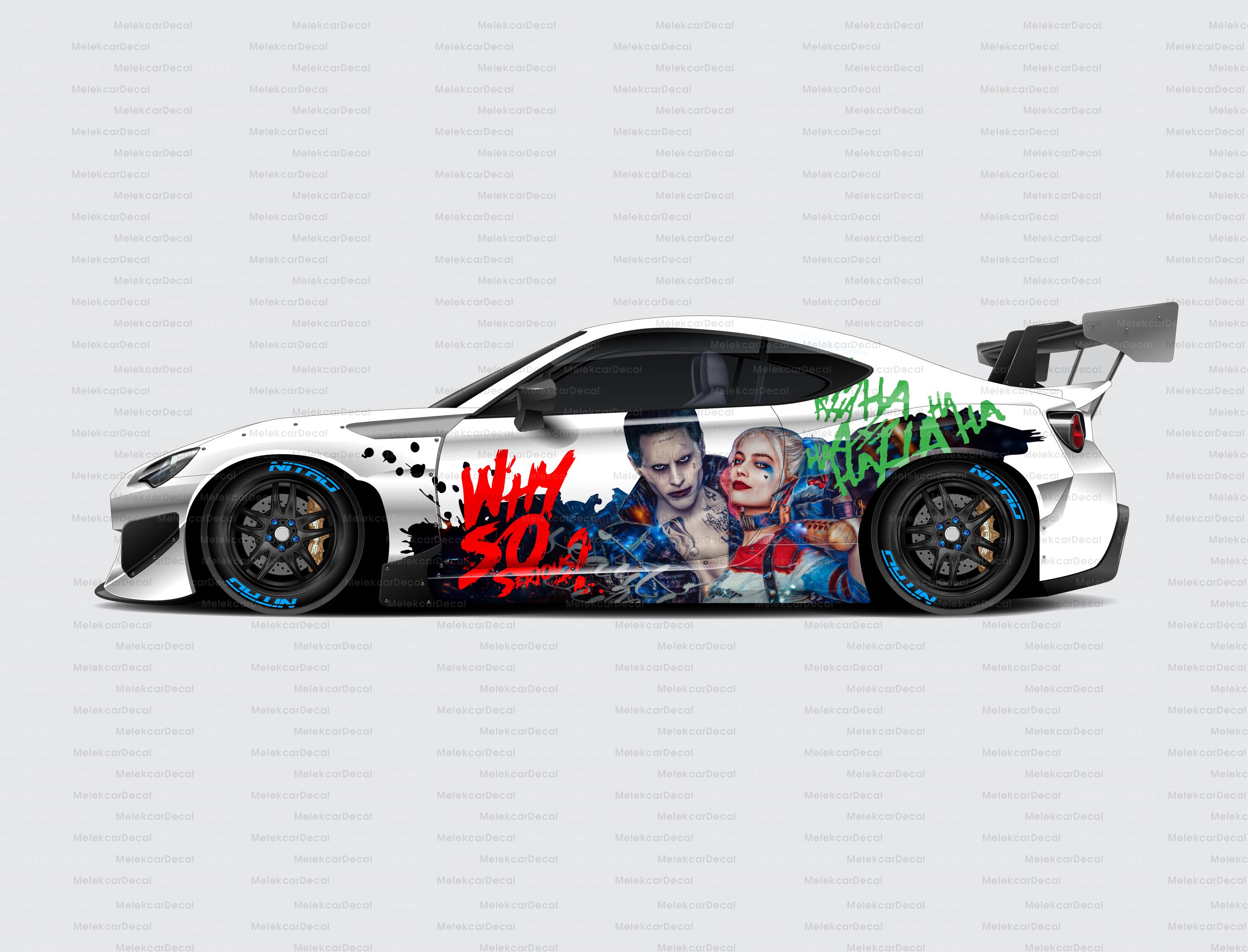 Jared Leto Joker & Harley Quinn Car Decal - Universal Vinyl Wrap