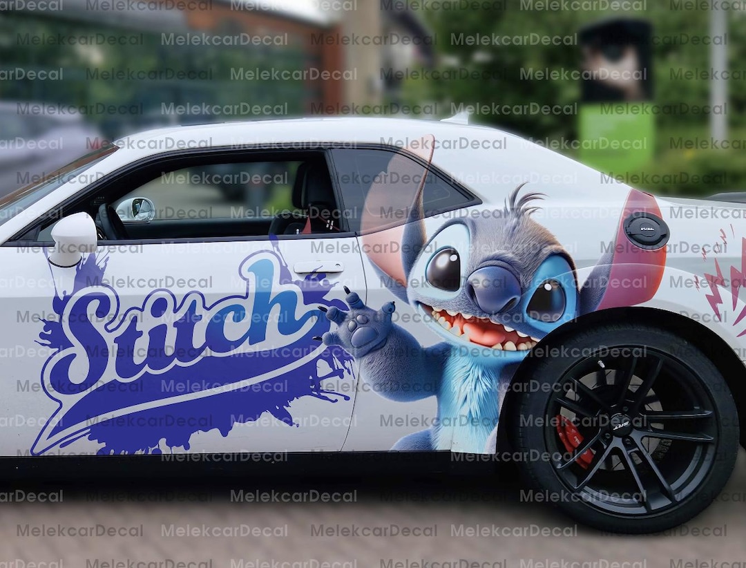 Stitch Car Wrap NEW Design, Universal Vinyl Decal - Etsy