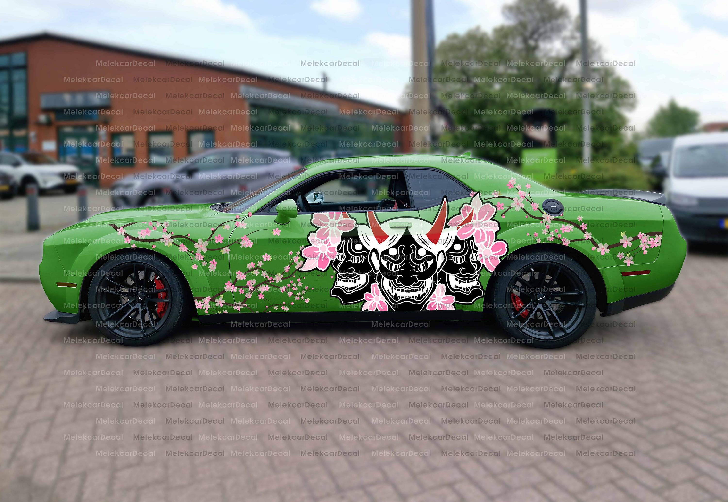 Sakura Cherry Blossom Car Livery, Japanese Oni Demon Car Wrap - Etsy