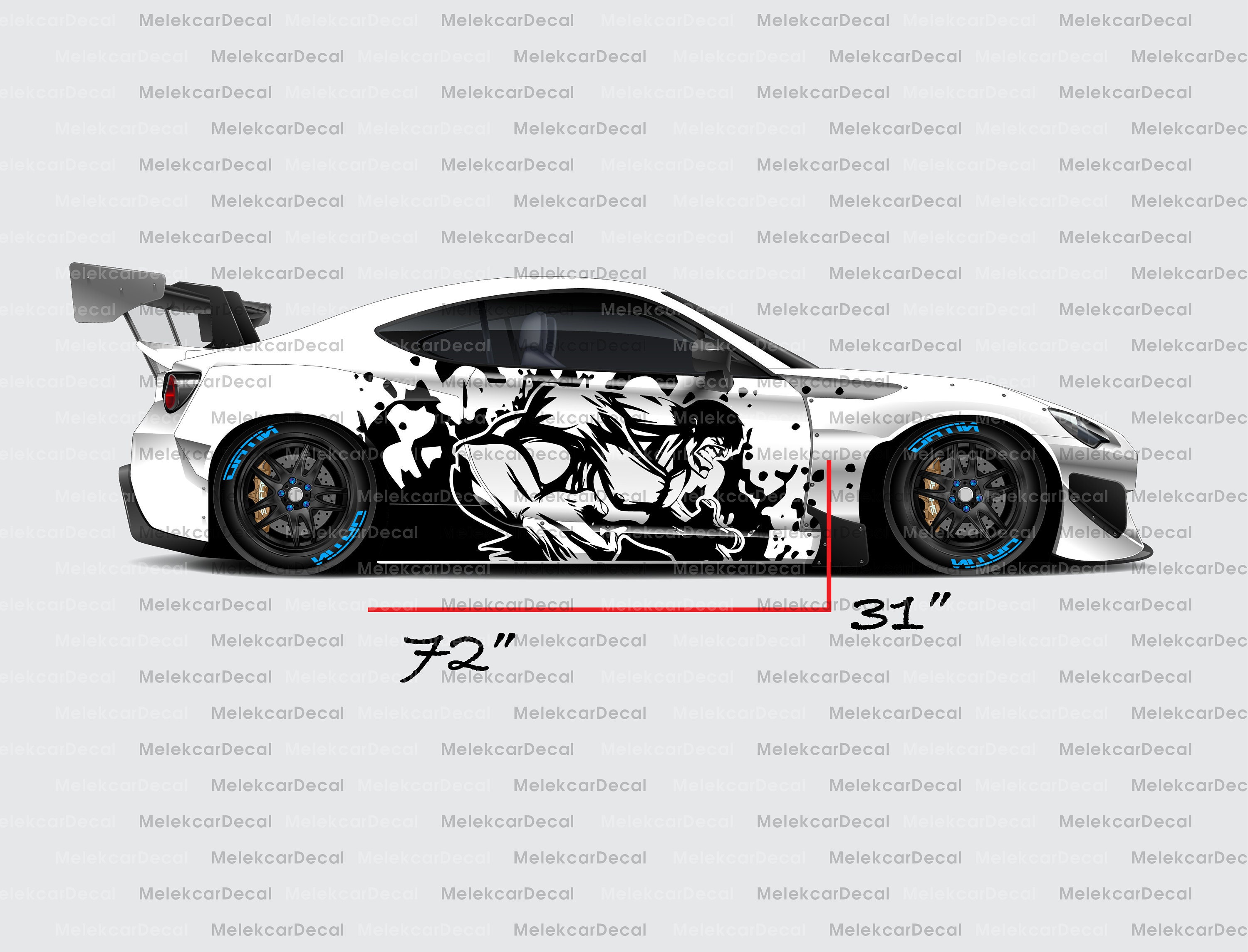 ハルク カーデカール 2枚セット：スポーツレーシング スプラッシュ