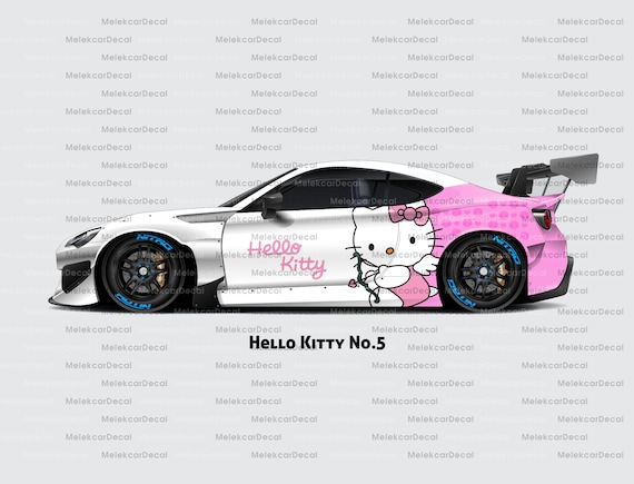 ハローキティの車用デカール：漫画キャラクターの車用デコレーション