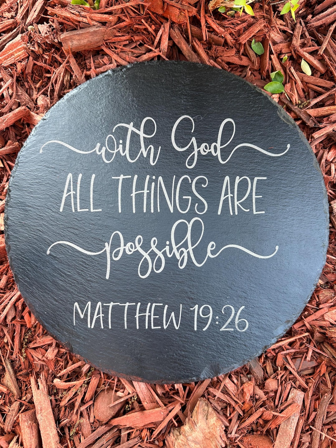 Engraved Bible Verse Slate Garden Stone: Religious Gift - Etsy