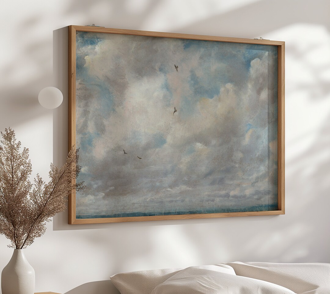 Cloud Study Vintage Painting, Vintage Art Print, Canvas Print Wall Art ...