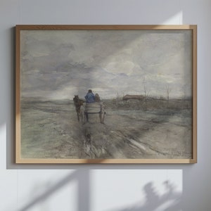 ファームカートのヴィンテージ絵画、ヴィンテージアートプリント、キャンバスプリントウォールアート、デジタルダウンロード、古い絵画の複製が印刷され発送されます