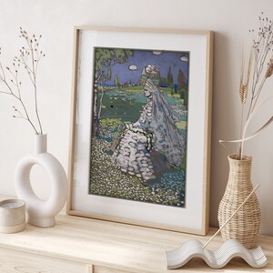 Russian Beauty in Landscape Vintage Painting, Vintage Art Prints, Canvas Print Wall Art, Digital Download, Old Paintings, Printed & Shipped
