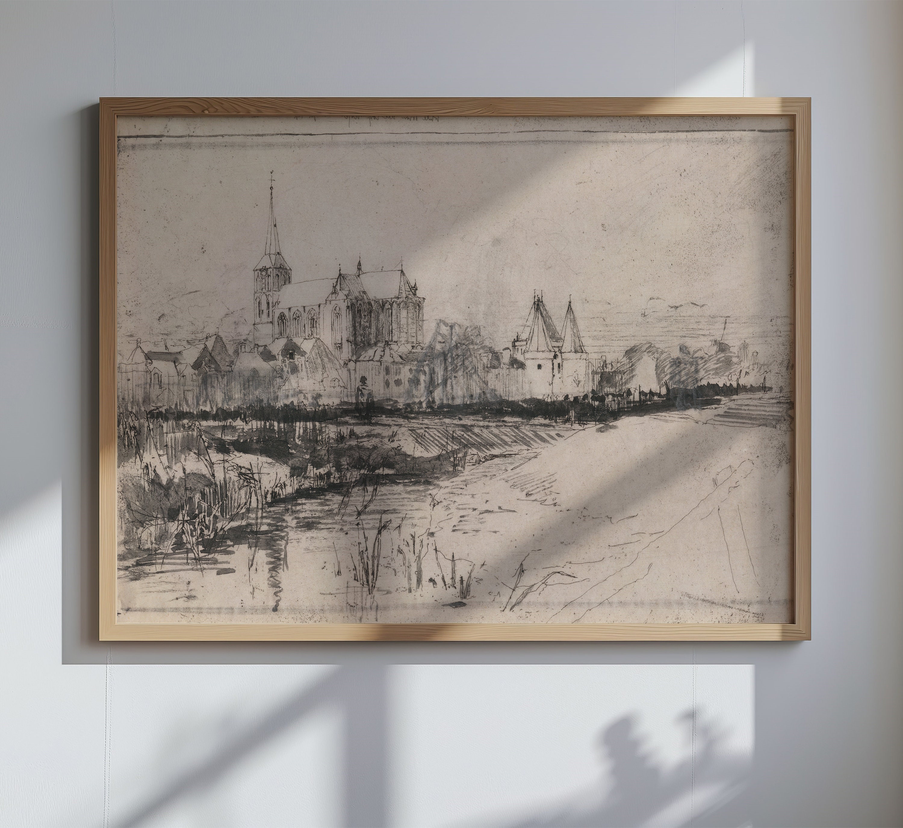 セントオシス教会のヴィンテージ絵画、ヴィンテージアートプリント