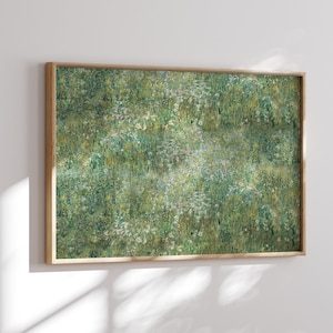 Claude Monet Grünes Feld Gemälde, Vintage Kunstdruck, Leinwand Druck Wandkunst, digitaler Download, alte Gemälde Reproduktion gedruckt und ausgeliefert