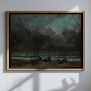 The Sea Gustave Courbet, Vintage Art Print, Canvas Print Wall Art, Digital Download, Old Painting Reproduction Printed & Shipped