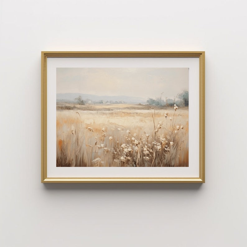 Printable Art Tall Grass Vintage Painting Instant Download Etsy UK