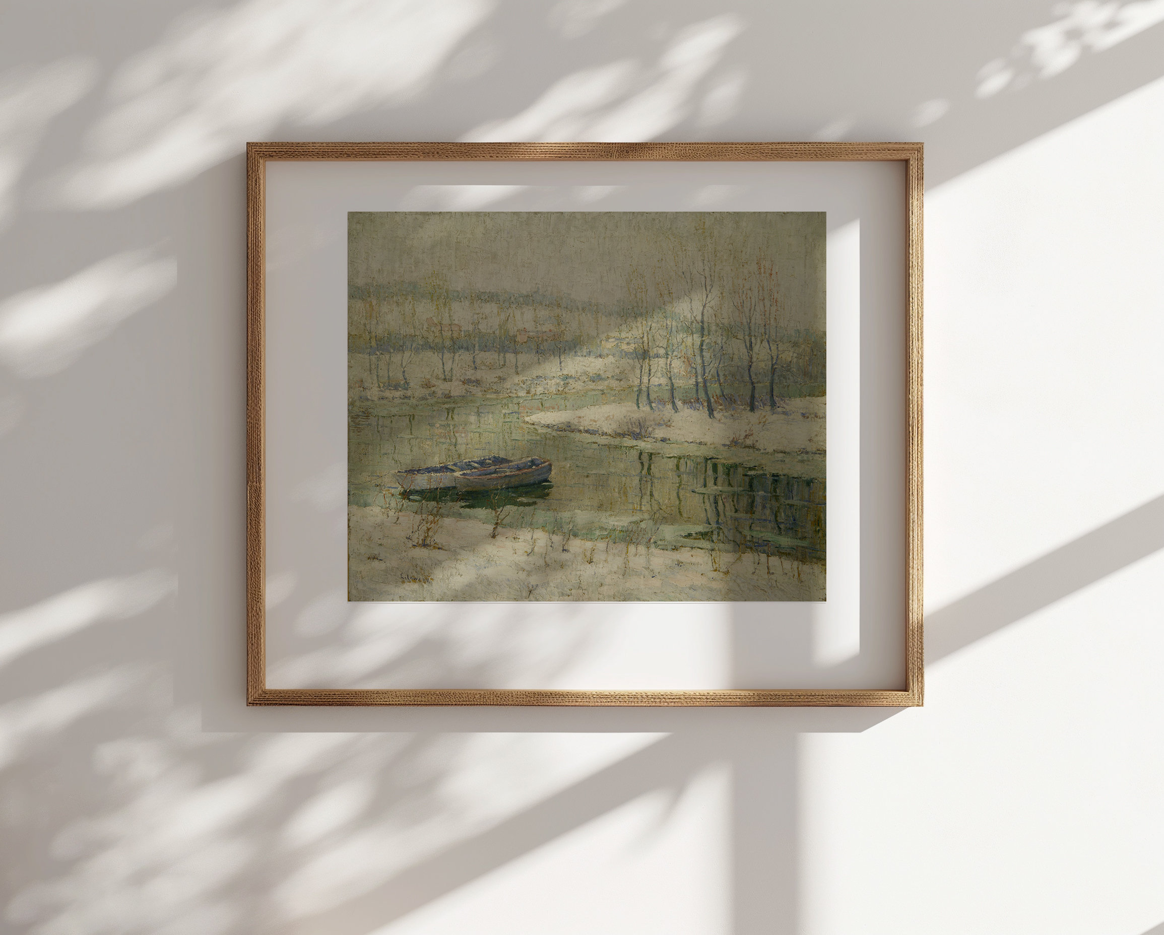 Spring Thaw Vintage Painting, Vintage Art Print, Canvas Print Wall