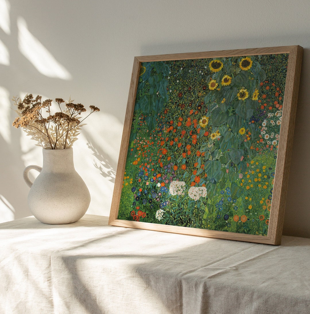 Sunflowers Garden Vintage Painting, Vintage Art Print, Canvas Wall Art ...