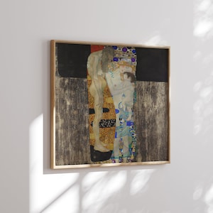 マザーヴィンテージ絵画、ヴィンテージアートプリント、キャンバスウォールアート、デジタルダウンロード、古い絵画の複製、印刷済み＆発送