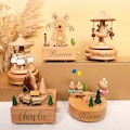 CustomWooden Train Music Box/Wooden Baby ToysPersonalized Wooden Music Box/Baby Boy Birthday Gifts for Kids/Baby Wooden Music Box