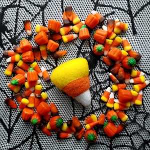 Candy Corn Halloween Cat Toy