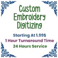 Custom Embroidery, Image Digitizing Embroidery,  Logo Digitizing, Anime Embroidery, Digitizing Service,  Custom Embroidery Digitizing