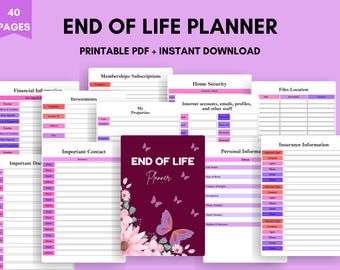 Planner di fine vita compilabile, Planner degli ultimi desideri, Pianificazione patrimoniale, Preparazione finale