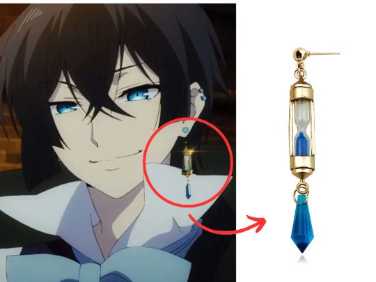 Anime The Case Study of Vanitas Earrings No Karte Blue Hourglass