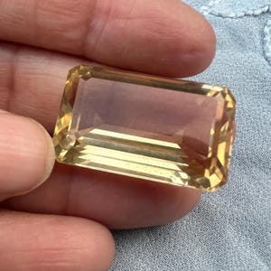 Natural Lemon Quartz Gemstone, Cushion shape with cutting  Gold Lemon Quartz Faceted Cut Gemstone Top Quality Lemon Quartz Gemstone 25.Ct