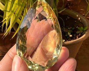 Natural Lemon Quartz Gemstone, Pear shape with cutting  Lemon Quartz Faceted Cut Gemstone Big Size Top Quality Lemon Gemstone 228.Ct