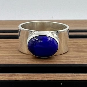 Natural Lapis Lazuli Ring Solid 925 Sterling Ring For Women, Lapis lazuli Gemstone Silver Ring, Handmade Silver Ring For Gift  size-7 US