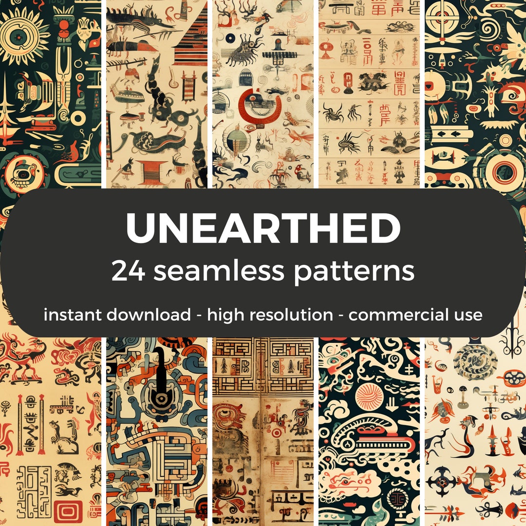 UNEARTHED - Digital Paper - Seamless Pattern Instant Digital Download ...