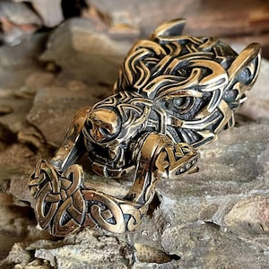 Paracord bead, Clasp Wolf Buckle, Shackle for Bracelet Paracord , Wolf Buckle Lock for Bracelet Paracord KeyChain Knife Lanyard