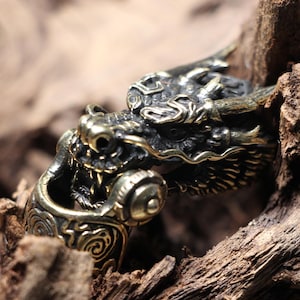 Paracord bead, Clasp Dragon Buckle, Shackle for Bracelet Paracord , Dragon Buckle Lock for Bracelet Paracord KeyChain Knife Lanyard