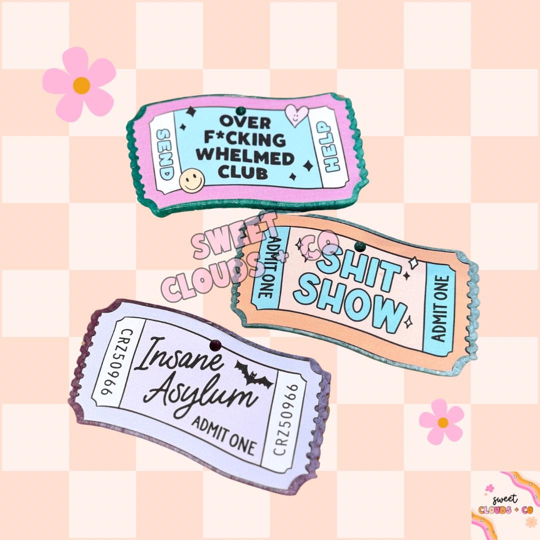 Funny Ticket Stub Car Freshie - Etsy
