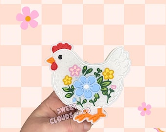 Blommig kycklingbilsfreshie | Chicken Era Freshie | Bilfreshie