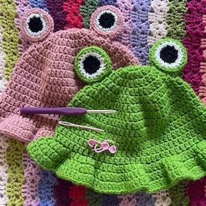Frosch Mütze - PDF HÄKELANLEITUNG - Anleitung für Fortgeschrittene