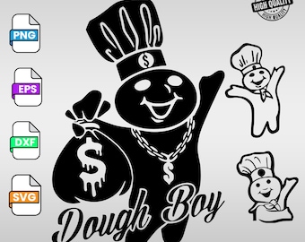 Dough boy SVG. Dough Boy - svg png    Dough Boy Vector. Classic Dough Boy SVG. Dough boy Rapper SVG, Dough Boy Money Bag svg