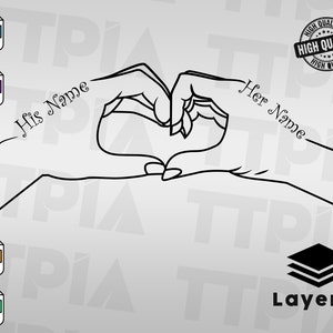 Holding Hands Svg, Love Svg, hands Hold Svg, Customize With Your Own Text, Add Names & Dates,Instant Download, Love Hands Design,Couples Svg