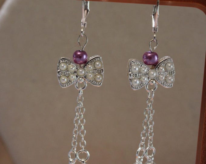 Pearl Bow Earrings